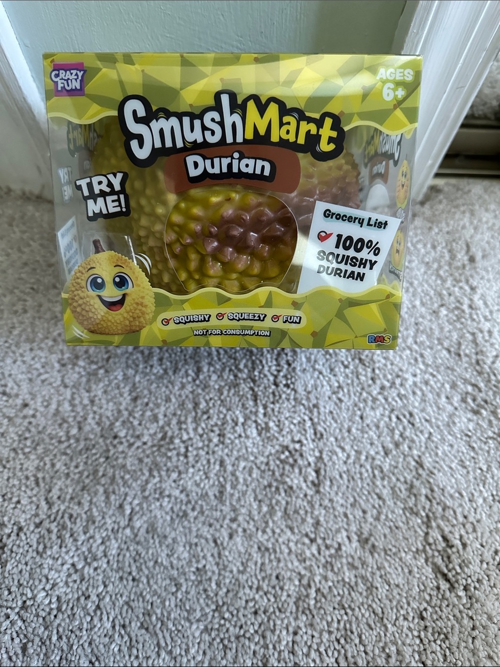 Durian Squishy Toy - Yellow/Brown